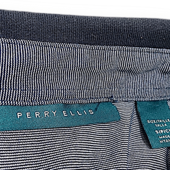 Perry Ellis Mens Small Blue Short Sleeve Polo Shirt - Picture 6 of 7